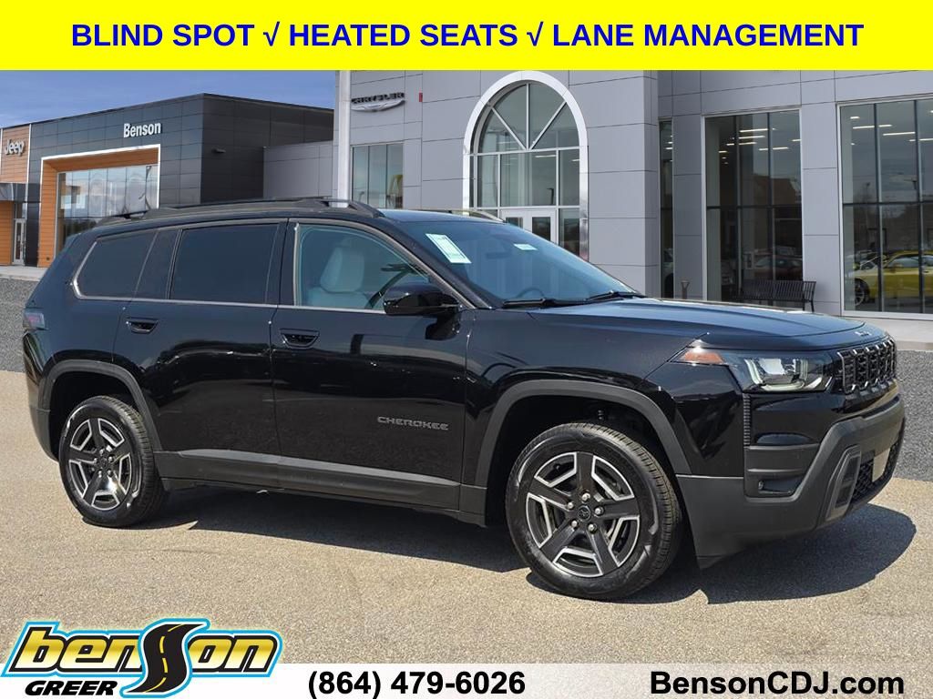 Diamond Black Crystal Pearlcoat 2026 Jeep Cherokee Laredo 4WD SUV / Crossover Four-Wheel Drive Continuously Variable Transmission