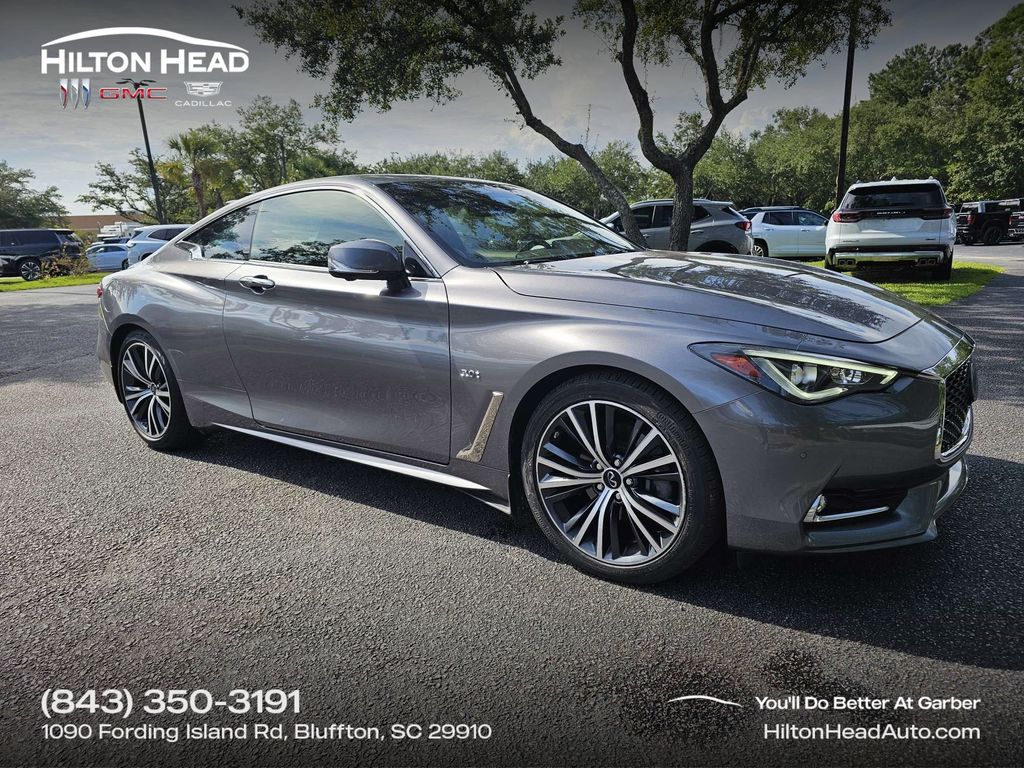 Gray (Graphite Shadow) 2020 INFINITI Q60 Coupe All-Wheel Drive 7-Speed Automatic