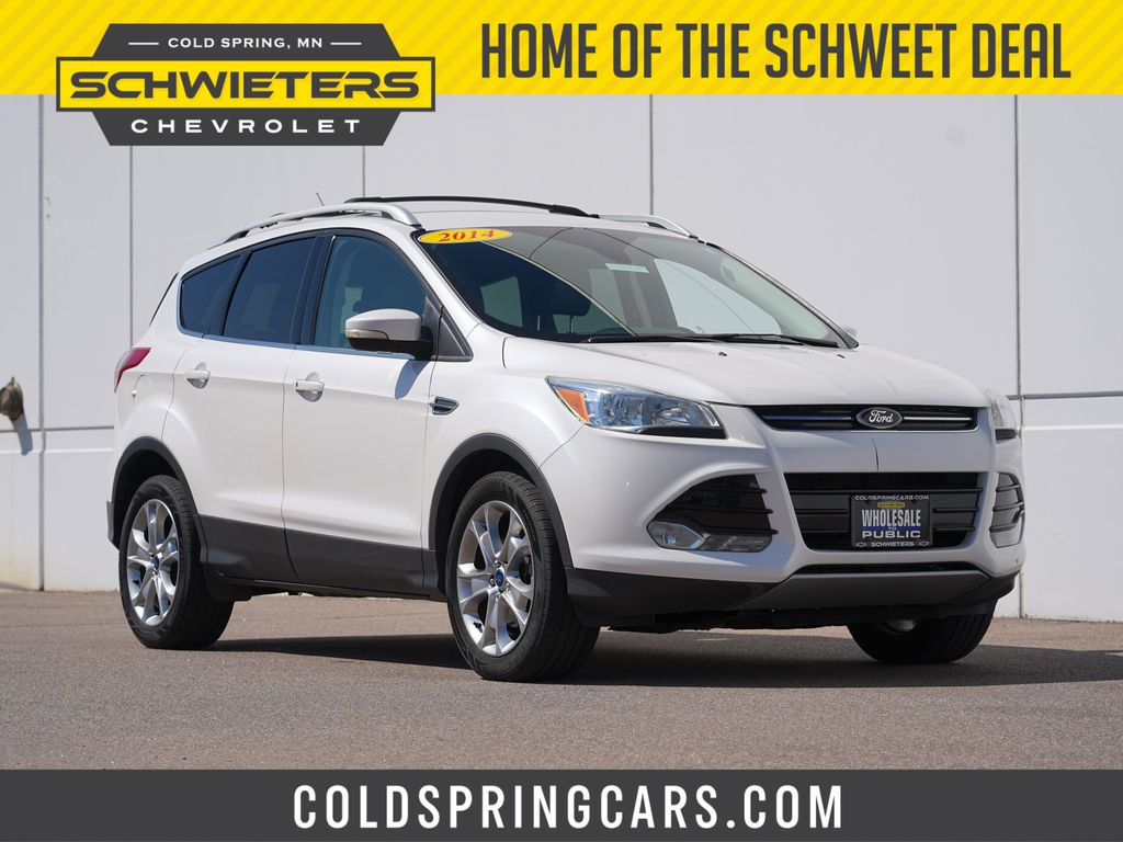 White Platinum 2014 Ford Escape Titanium AWD SUV / Crossover All-Wheel Drive 6-Speed Automatic