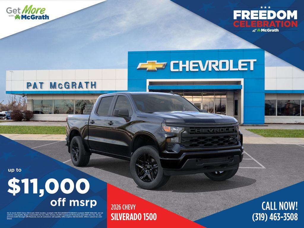 Black 2026 Chevrolet Silverado 1500 Pickup Truck Four-Wheel Drive 8-Speed Automatic