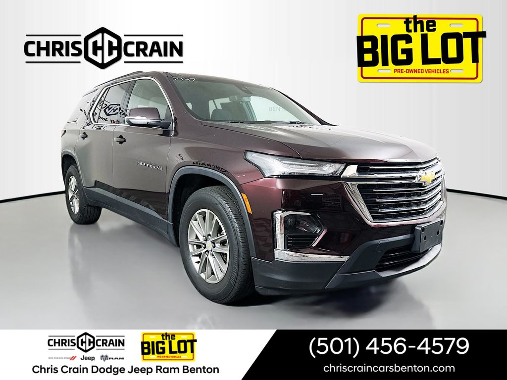 Black Cherry Metallic 2023 Chevrolet Traverse SUV / Crossover Four-Wheel Drive 9-Speed Automatic