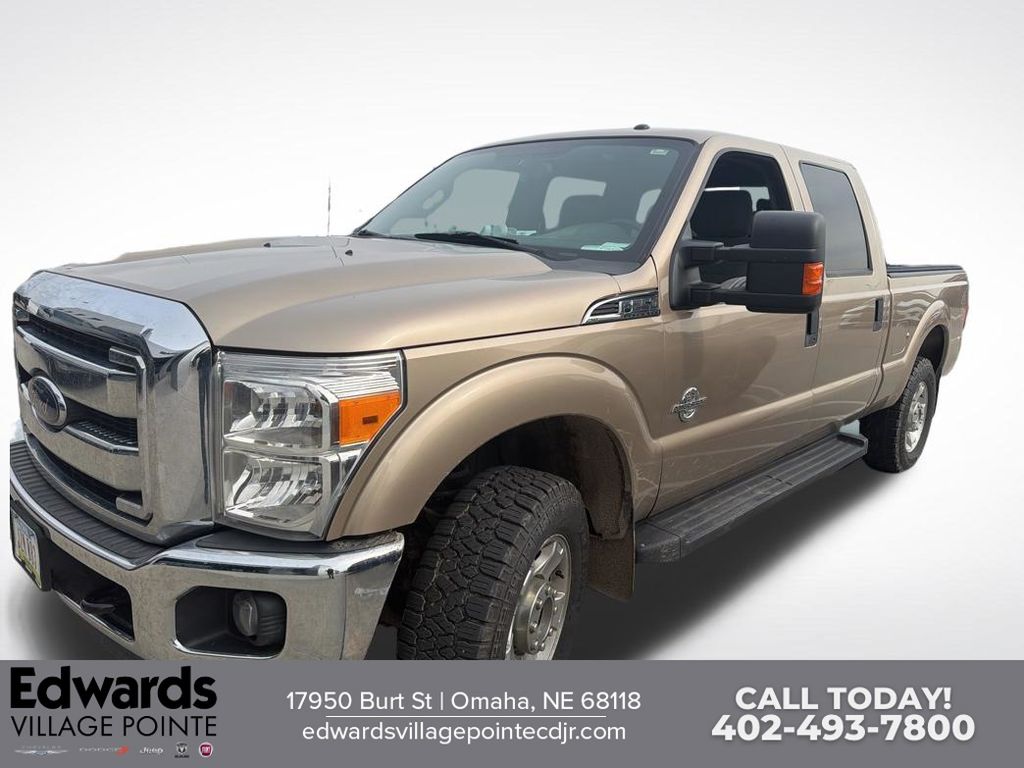 Pale Adobe Metallic 2014 Ford F-250 Super Duty XLT Crew Cab 4WD Pickup Truck Four-Wheel Drive 6-Speed Automatic Overdrive
