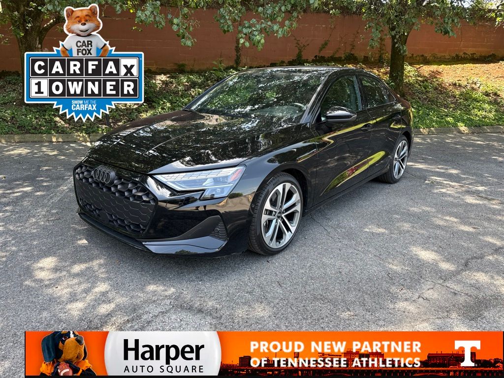 Brilliant Black 2025 Audi A3 Sedan All-Wheel Drive 7-Speed Automatic