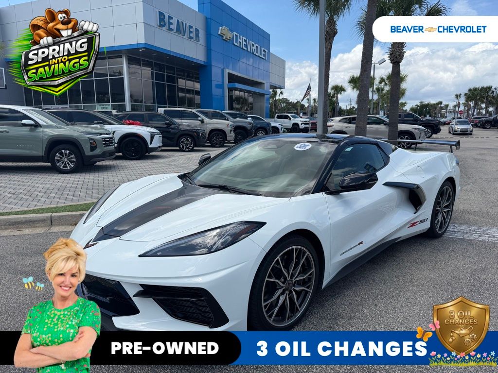 Arctic White 2025 Chevrolet Corvette Stingray 3LT Convertible RWD Convertible Rear-Wheel Drive 8-Speed Dual Clutch