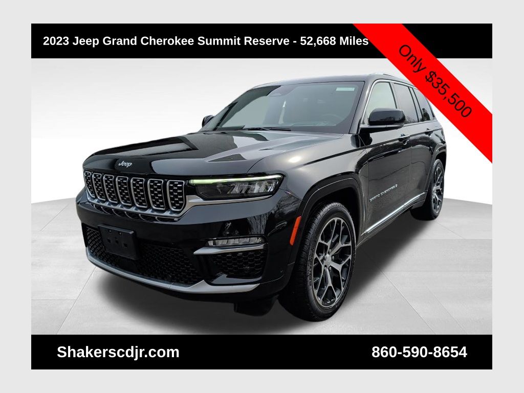 Diamond Black Crystal Pearlcoat 2023 Jeep Grand Cherokee Summit Reserve 4WD SUV / Crossover Four-Wheel Drive 8-Speed Automatic