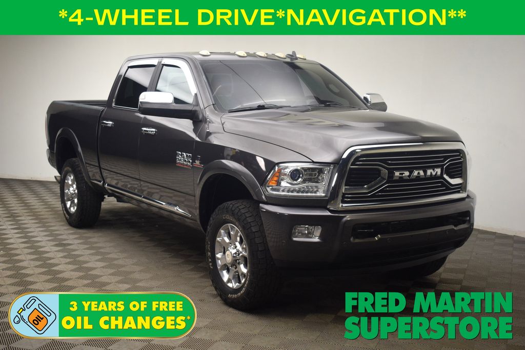 Gray (Granite Crystal Metallic Clearcoat) 2018 RAM 2500 Laramie Limited Crew Cab 4WD Pickup Truck Four-Wheel Drive 6-Speed Automatic