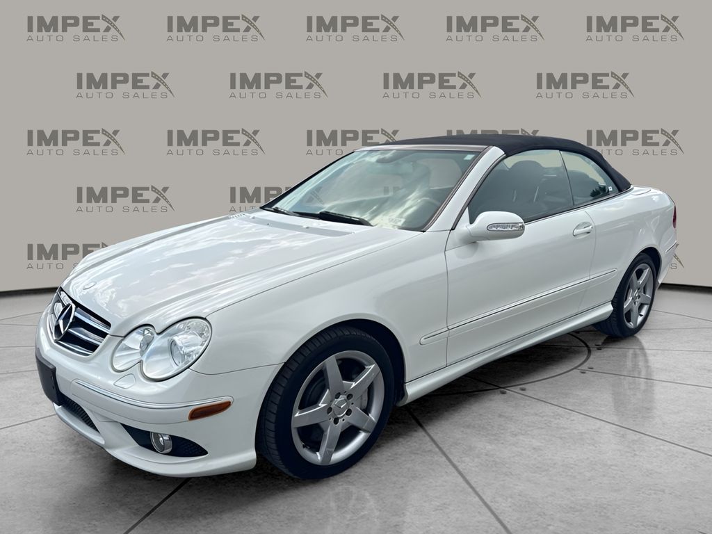 Arctic White 2007 Mercedes-Benz CLK Convertible Rear-Wheel Drive 7-Speed Automatic Overdrive