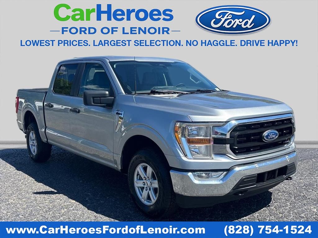 Iconic Silver Metallic 2022 Ford F-150 XLT SuperCrew 4WD Pickup Truck Four-Wheel Drive Automatic