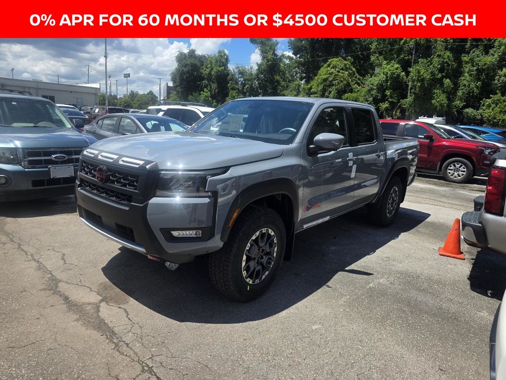 Boulder Gray Pearl 2026 Nissan Frontier Pickup Truck Four-Wheel Drive 9-Speed Automatic Overdrive