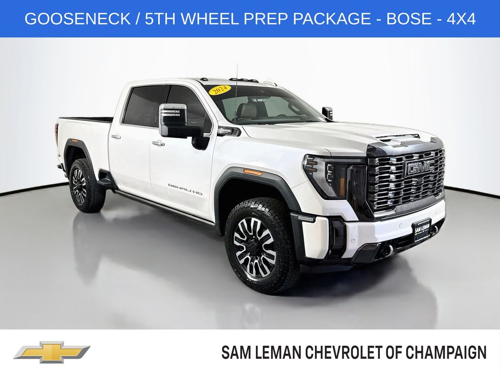 White Frost Tricoat 2024 GMC Sierra 2500HD Pickup Truck Four-Wheel Drive Automatic