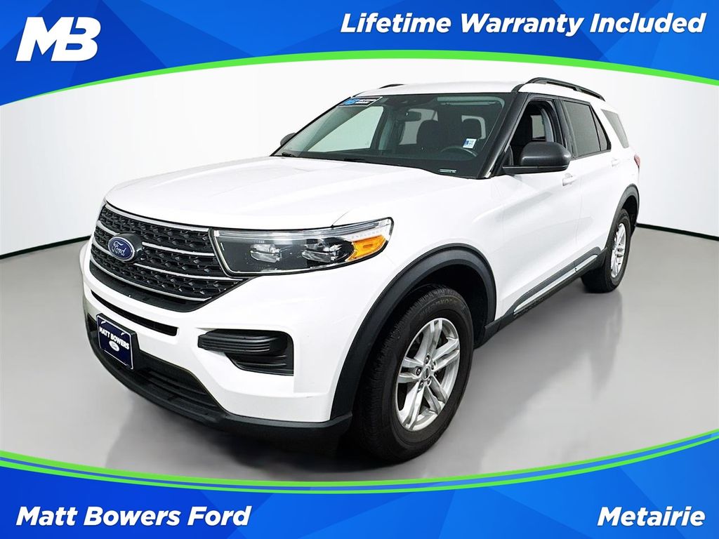 White Metallic 2023 Ford Explorer SUV / Crossover All-Wheel Drive Automatic