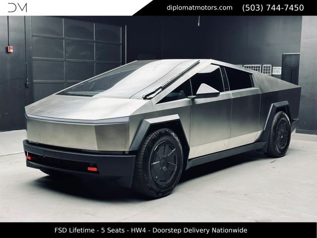 Brown (Beige) 2025 Tesla Cybertruck Pickup Truck All-Wheel Drive 1-Speed Automatic