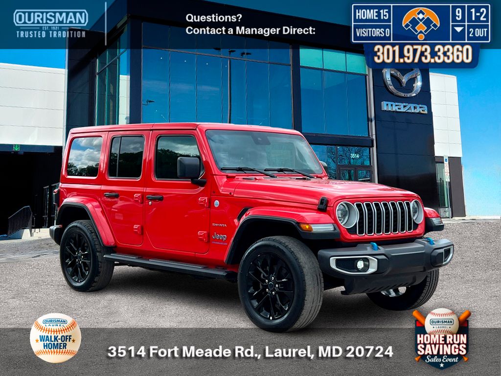 Firecracker Red Clearcoat 2024 Jeep Wrangler 4xe Sahara 4WD SUV / Crossover Four-Wheel Drive 8-Speed Automatic