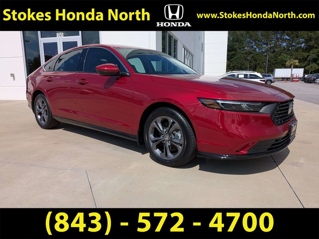 2025 Honda Accord Hybrid EX-L Red at Stokes Honda North