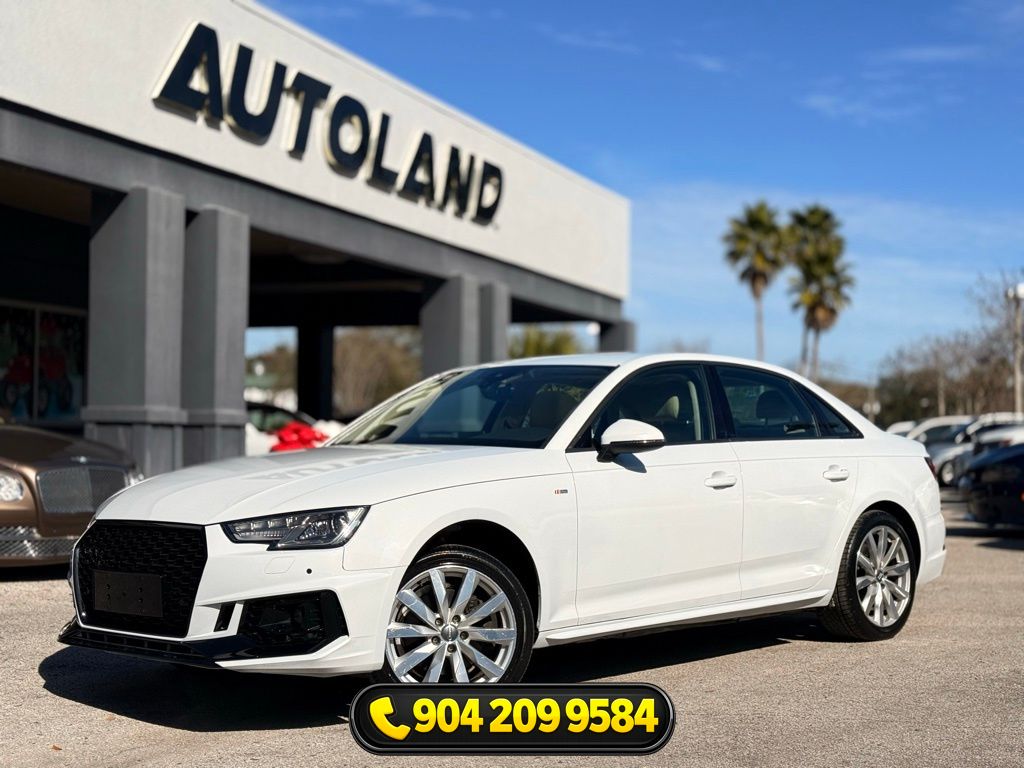 Glacier White 2018 Audi A4 2.0 TFSI ultra Premium FWD Sedan Front-Wheel Drive 7-Speed Automatic