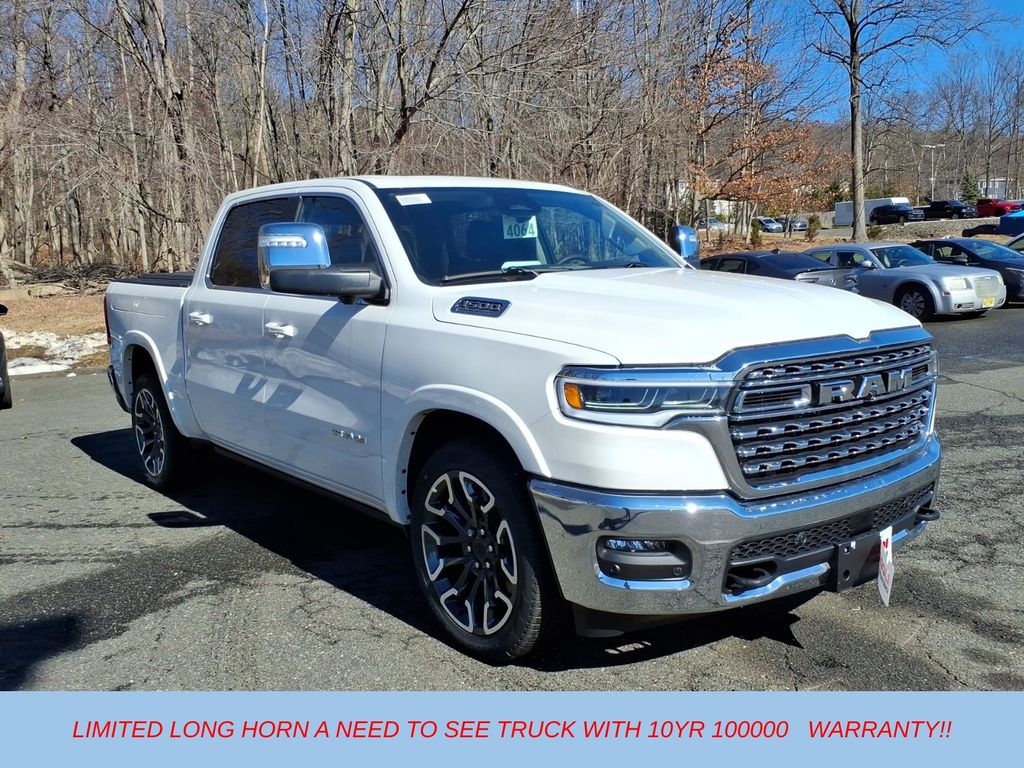 Ivory White Tri-Coat Pearlcoat 2026 RAM 1500 Limited Crew Cab 4WD Pickup Truck Four-Wheel Drive 8-Speed Automatic