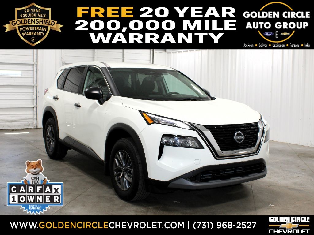 Glacier White 2023 Nissan Rogue S AWD SUV / Crossover All-Wheel Drive Continuously Variable Transmission