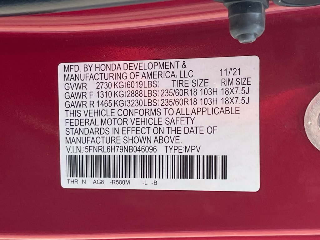 Used 2022 Red Honda EX-L image 33
