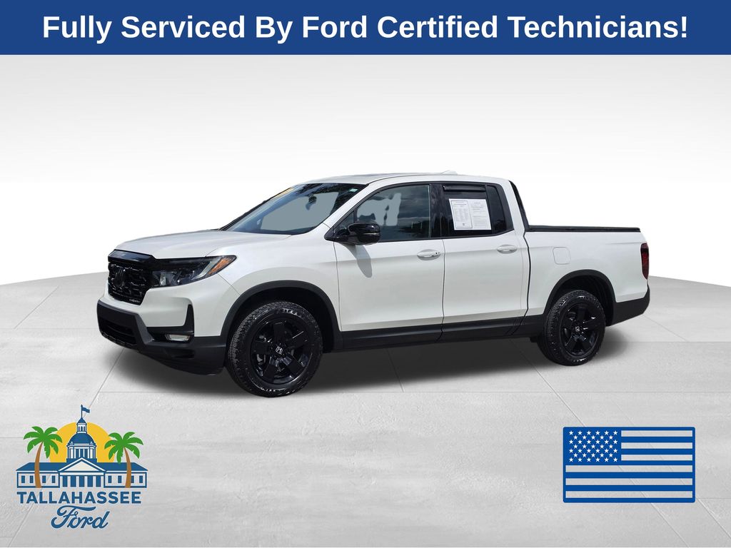 Platinum White Pearl 2025 Honda Ridgeline Black Edition AWD Pickup Truck All-Wheel Drive 9-Speed Automatic