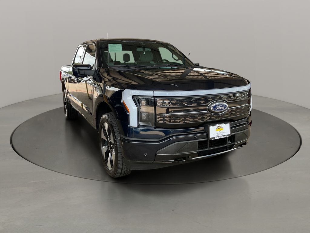 Antimatter Blue Metallic 2023 Ford F-150 Lightning Pickup Truck All-Wheel Drive Automatic