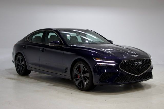 Capri Blue 2023 Genesis G70 3.3T RWD Sedan Rear-Wheel Drive 8-Speed Automatic