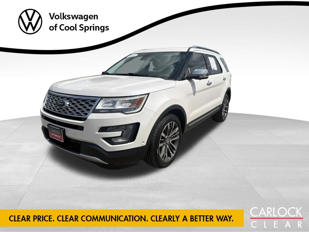 White Platinum Clearcoat Metallic 2017 Ford Explorer SUV / Crossover All-Wheel Drive 6-Speed Automatic