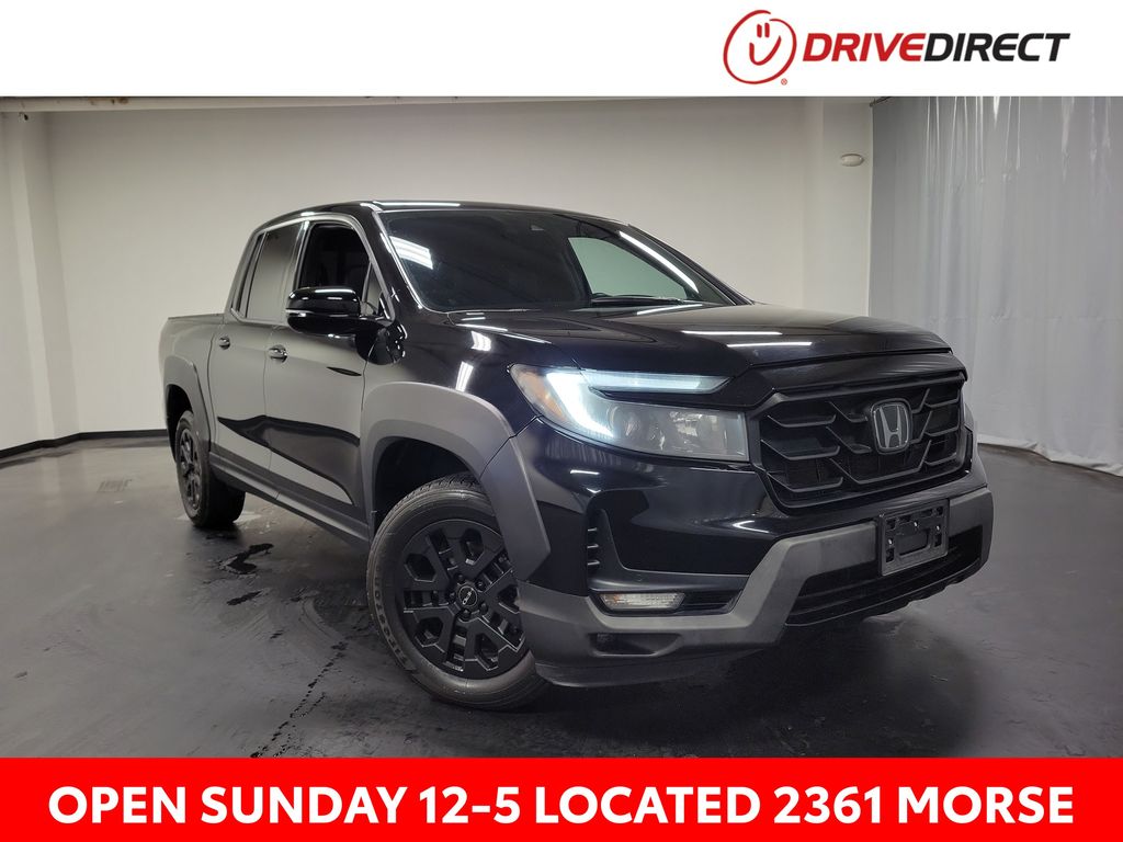Crystal Black Pearl 2022 Honda Ridgeline Pickup Truck All-Wheel Drive 9-Speed Automatic