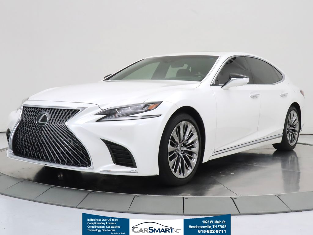 White Pearl 2020 Lexus LS Sedan Rear-Wheel Drive Automatic