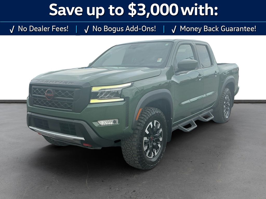 Tactical Green Metallic 2022 Nissan Frontier Pickup Truck Four-Wheel Drive 9-Speed Automatic
