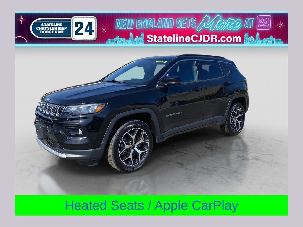 Diamond Black Crystal Pearlcoat 2025 Jeep Compass Limited 4WD SUV / Crossover Four-Wheel Drive 8-Speed Automatic