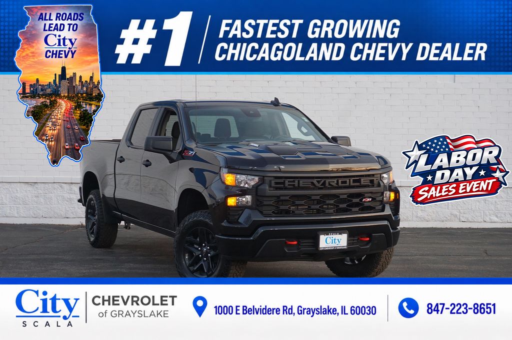 Black 2026 Chevrolet Silverado 1500 Pickup Truck Four-Wheel Drive 8-Speed Automatic