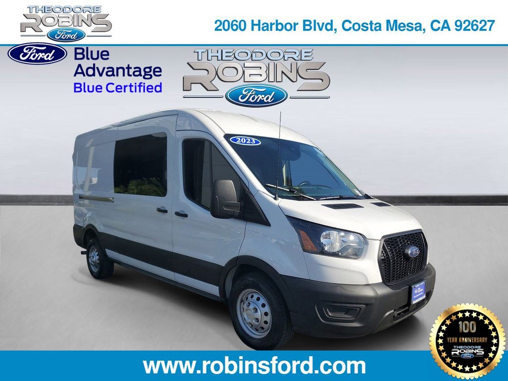 Oxford White 2023 Ford Transit Cargo Van All-Wheel Drive 