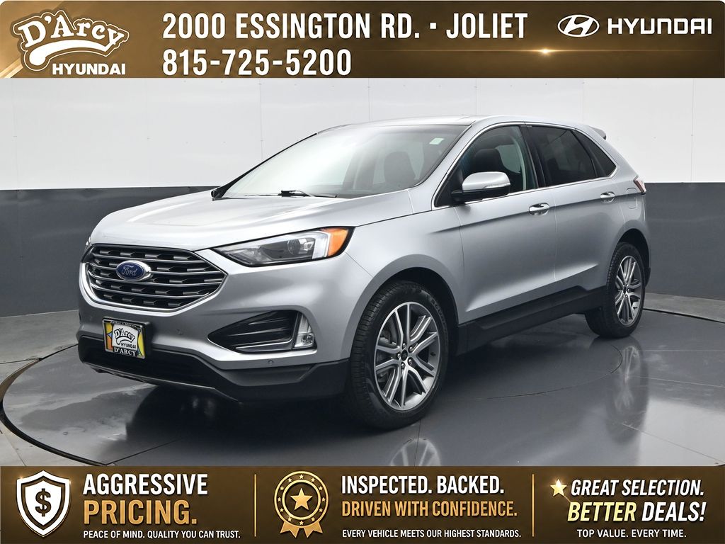 Silver Metallic 2023 Ford Edge Titanium AWD SUV / Crossover All-Wheel Drive 8-Speed Automatic