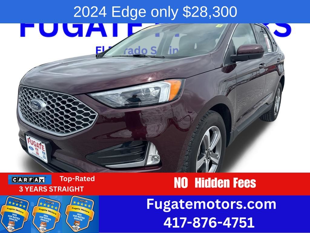 Red (Burgundy) 2024 Ford Edge SUV / Crossover All-Wheel Drive 8-Speed Automatic