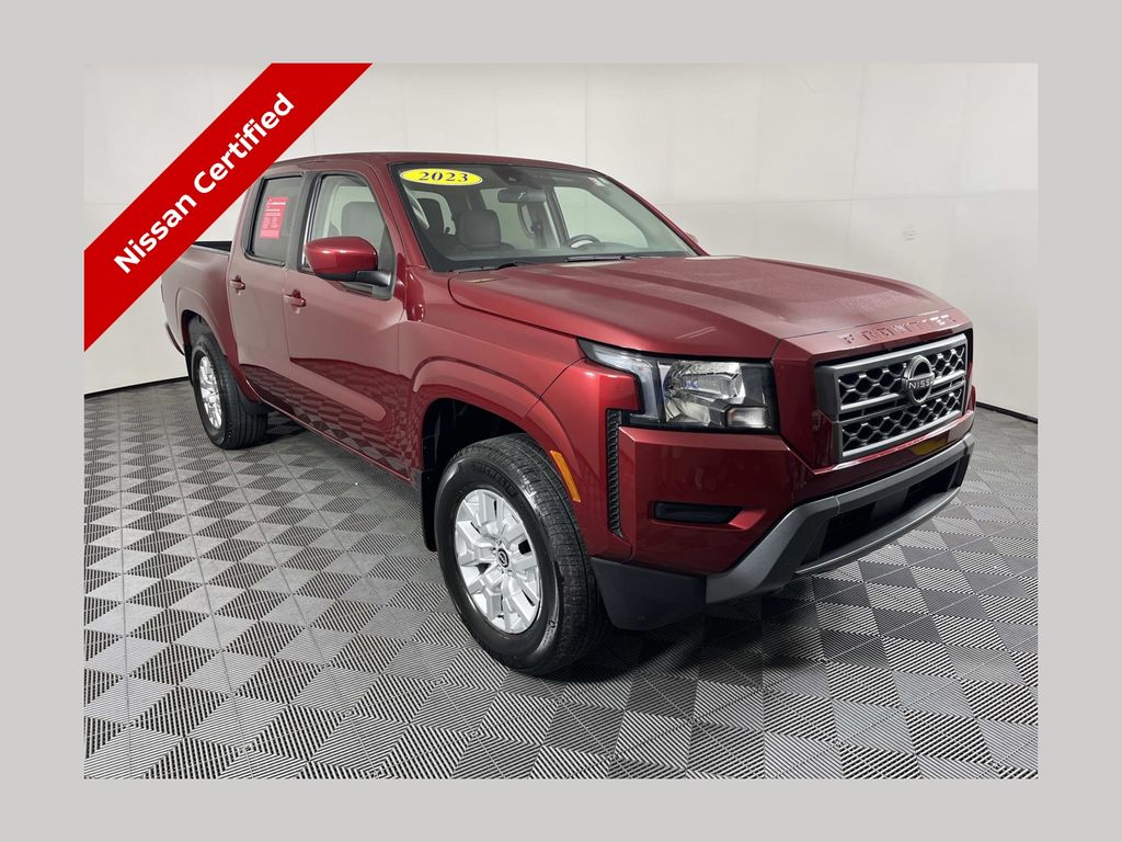 Cardinal Red Metallic 2023 Nissan Frontier Pickup Truck Four-Wheel Drive 9-Speed Automatic