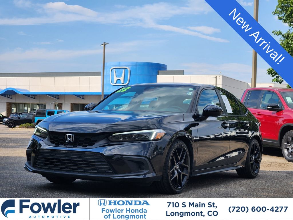 Black 2022 Honda Civic Hatchback Hatchback Front-Wheel Drive Continuously Variable Transmission