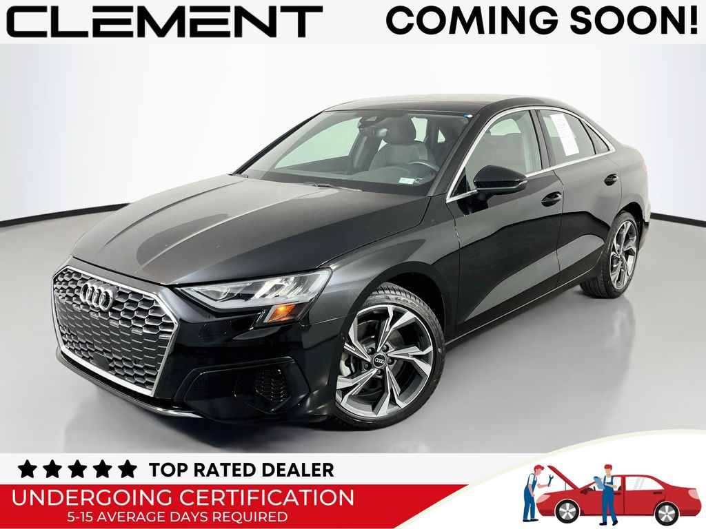 Mythos Black Metallic 2022 Audi A3 Sedan Front-Wheel Drive 7-Speed Automatic