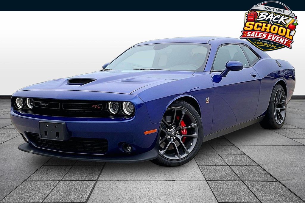 Indigo Blue 2021 Dodge Challenger Coupe Rear-Wheel Drive 6-Speed Manual