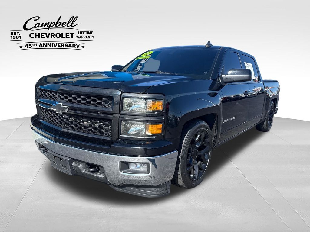 Black 2015 Chevrolet Silverado 1500 LT Crew Cab 4WD Pickup Truck Four-Wheel Drive 6-Speed Automatic Overdrive