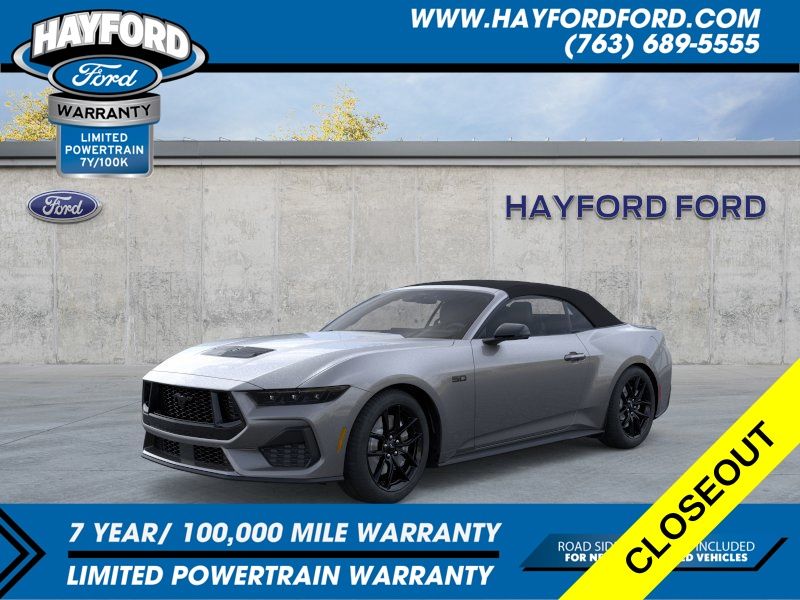 Carbonized Gray Metallic 2025 Ford Mustang GT Premium Convertible RWD Convertible Rear-Wheel Drive Automatic