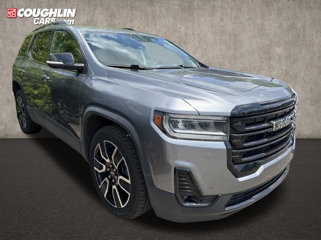 Gray (Satin Steel Metallic) 2021 GMC Acadia SUV / Crossover Four-Wheel Drive 9-Speed Automatic