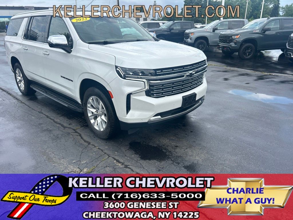 White (Iridescent Pearl Tricoat) 2023 Chevrolet Suburban SUV / Crossover Four-Wheel Drive