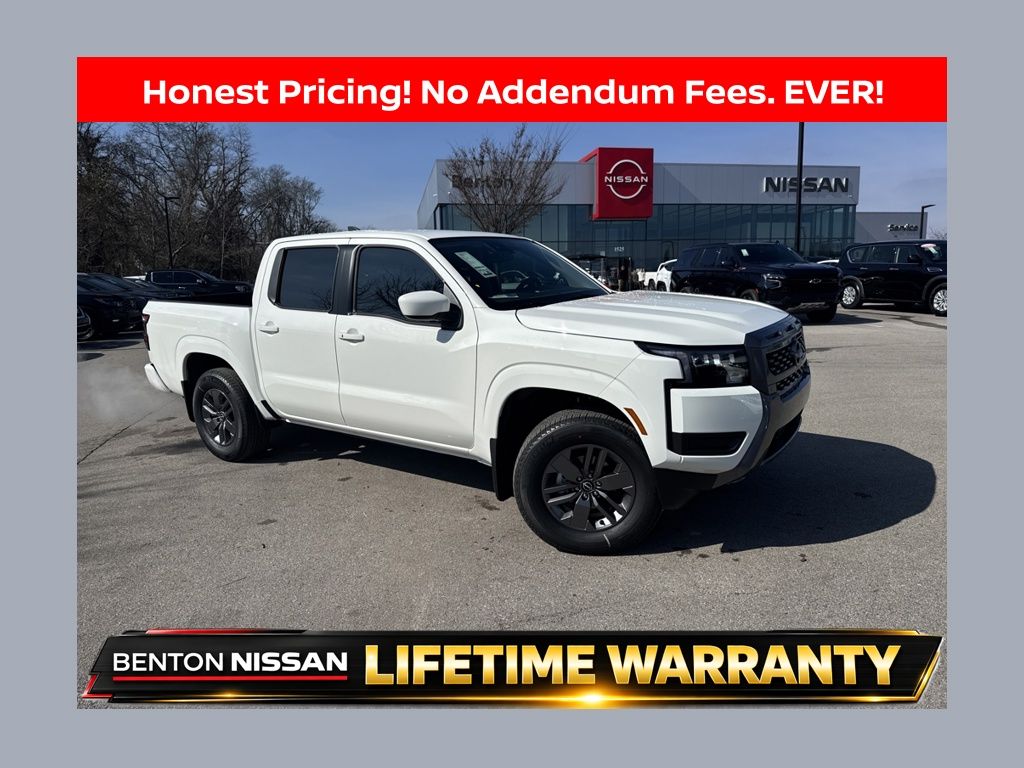 Glacier White 2026 Nissan Frontier Pickup Truck Four-Wheel Drive 9-Speed Automatic Overdrive