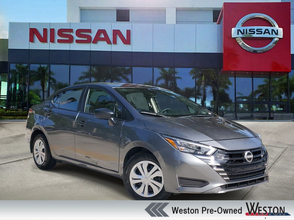 Gray (Gun Metallic) 2025 Nissan Versa Sedan Front-Wheel Drive Continuously Variable Transmission