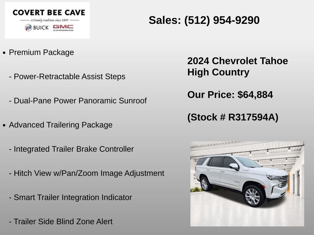 Used Car 2024 Chevrolet Tahoe  High Country For Sale Under $70,000 In Austin, Texas