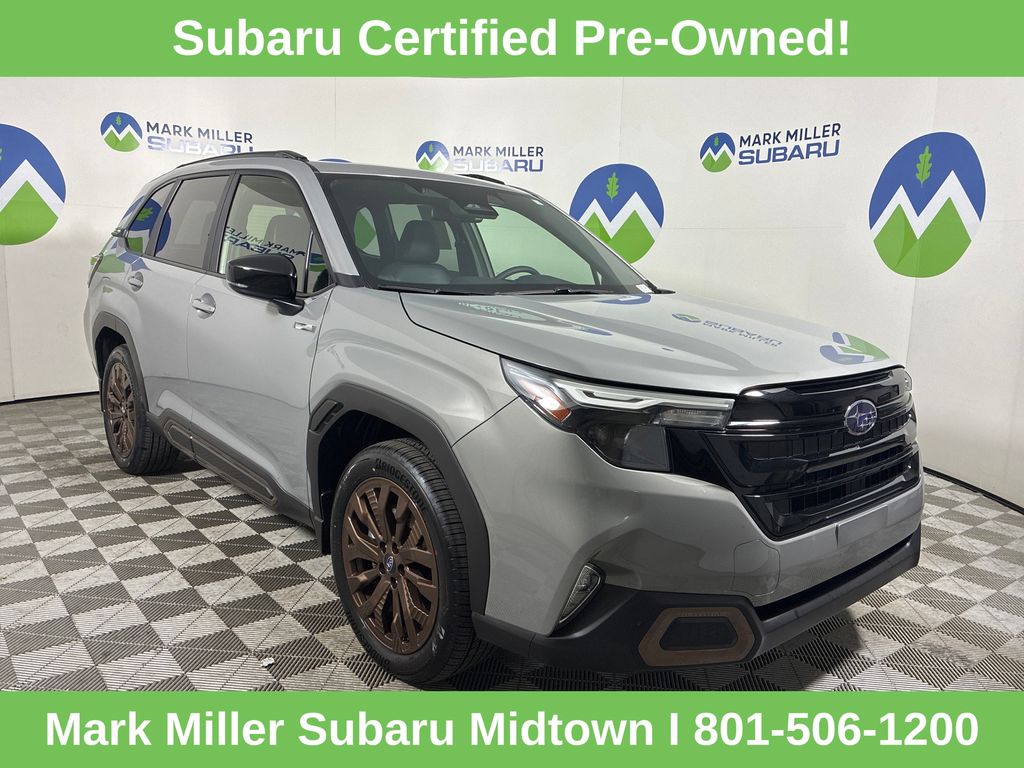River Rock Pearl 2025 Subaru Forester Hybrid Sport AWD SUV / Crossover All-Wheel Drive Continuously Variable Transmission