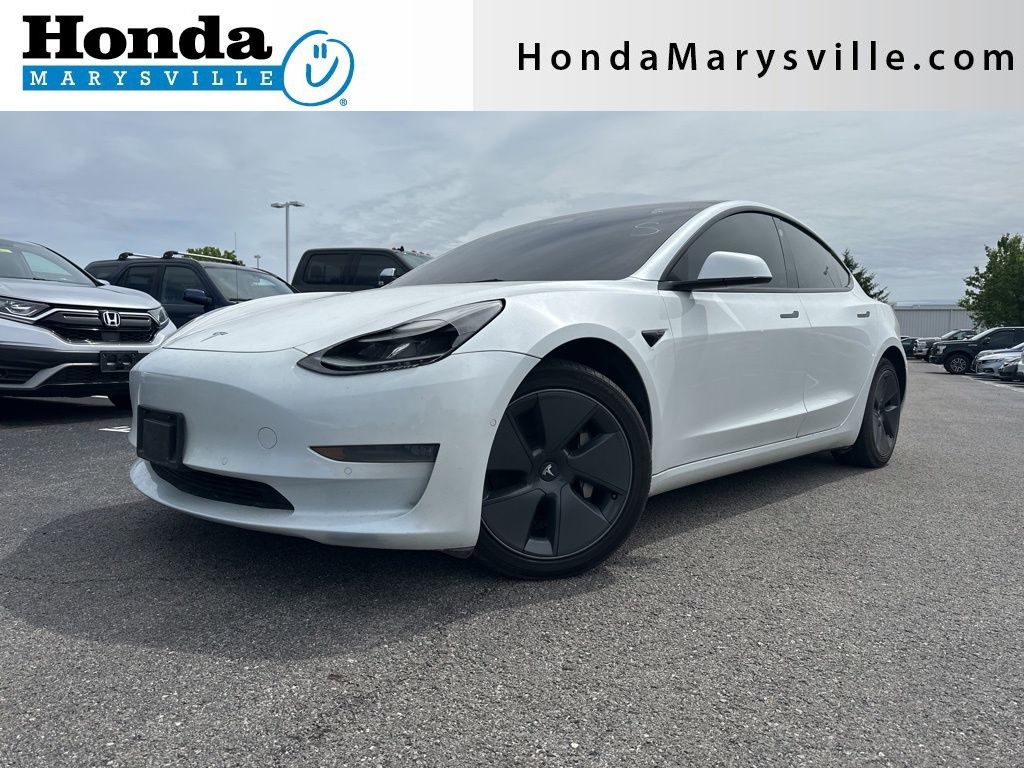 White 2022 Tesla Model 3 Long Range AWD Sedan All-Wheel Drive 1-Speed Automatic