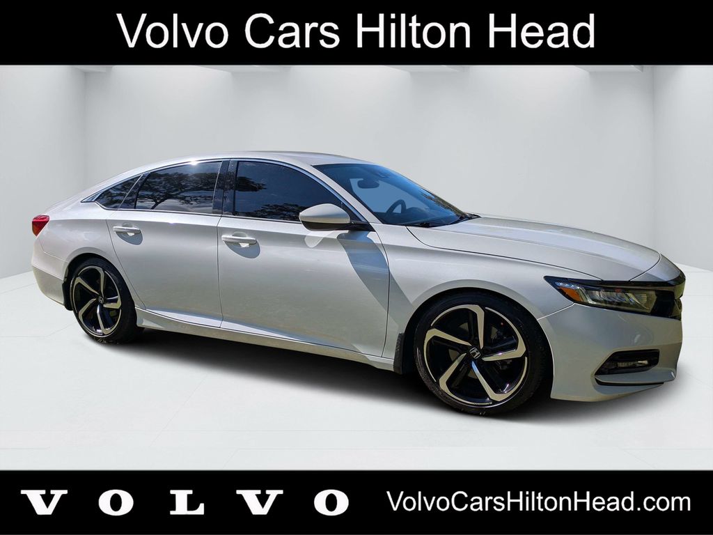 White 2019 Honda Accord Sedan Front-Wheel Drive Continuously Variable Transmission