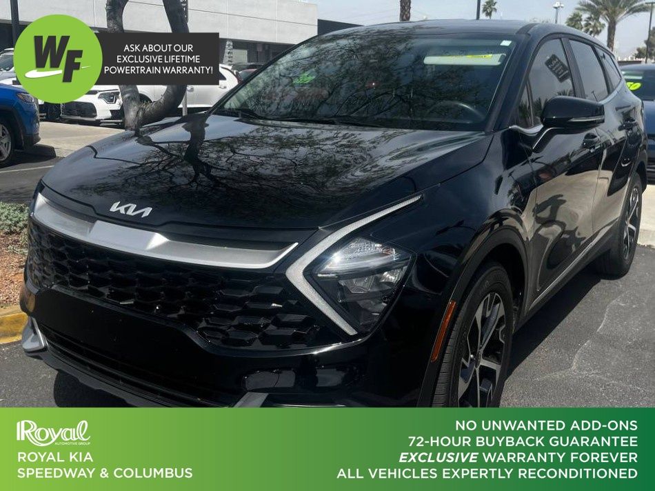 Ebony Black 2023 Kia Sportage EX FWD SUV / Crossover Front-Wheel Drive 8-Speed Automatic