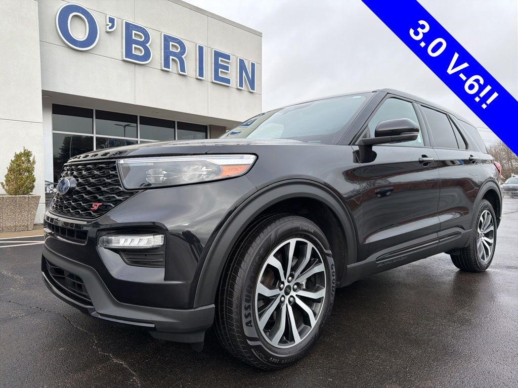 Agate Black Metallic 2021 Ford Explorer SUV / Crossover All-Wheel Drive Automatic